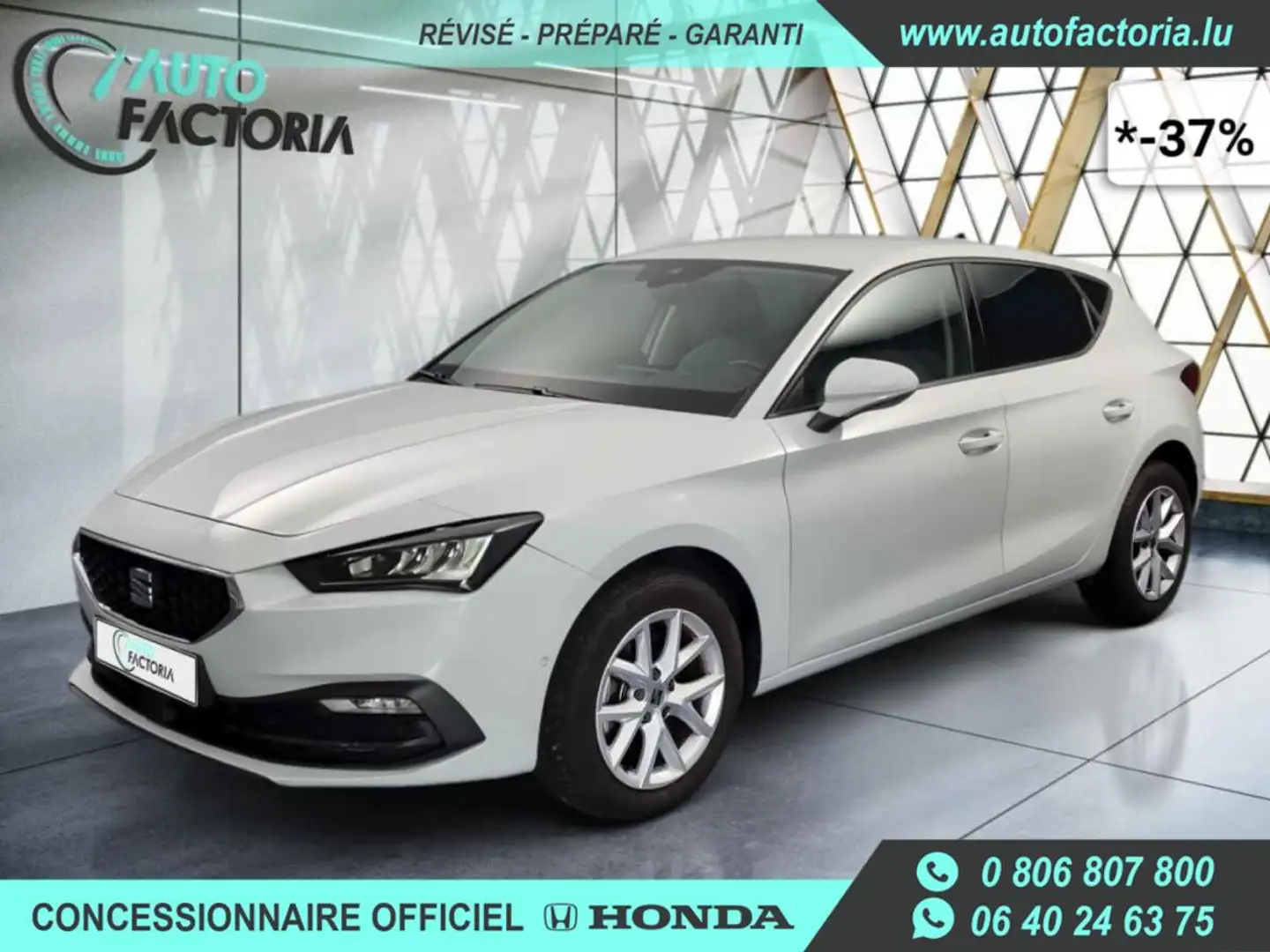 SEAT Leon -37% 2.0 TDI 150 BVA +MIRRORLINK+CAM+LED+Options Beige - 1