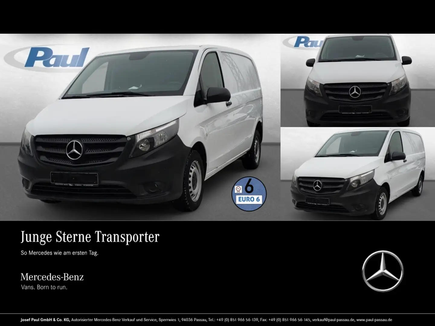 Mercedes-Benz Vito 110 CDI KA kompakt Klima+AHK+DAB+Freisprech Weiß - 1