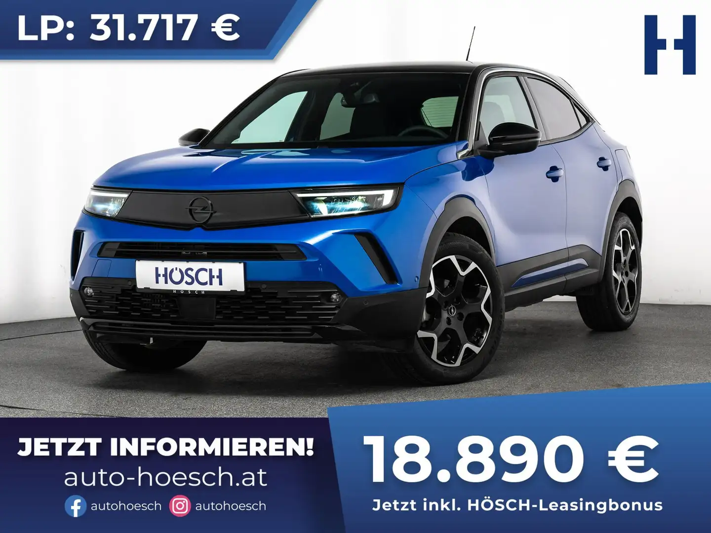 Opel Mokka 1,2 Turbo ULTIMATE LEDER ASSISTENZ R-KAM 18er Blau - 1