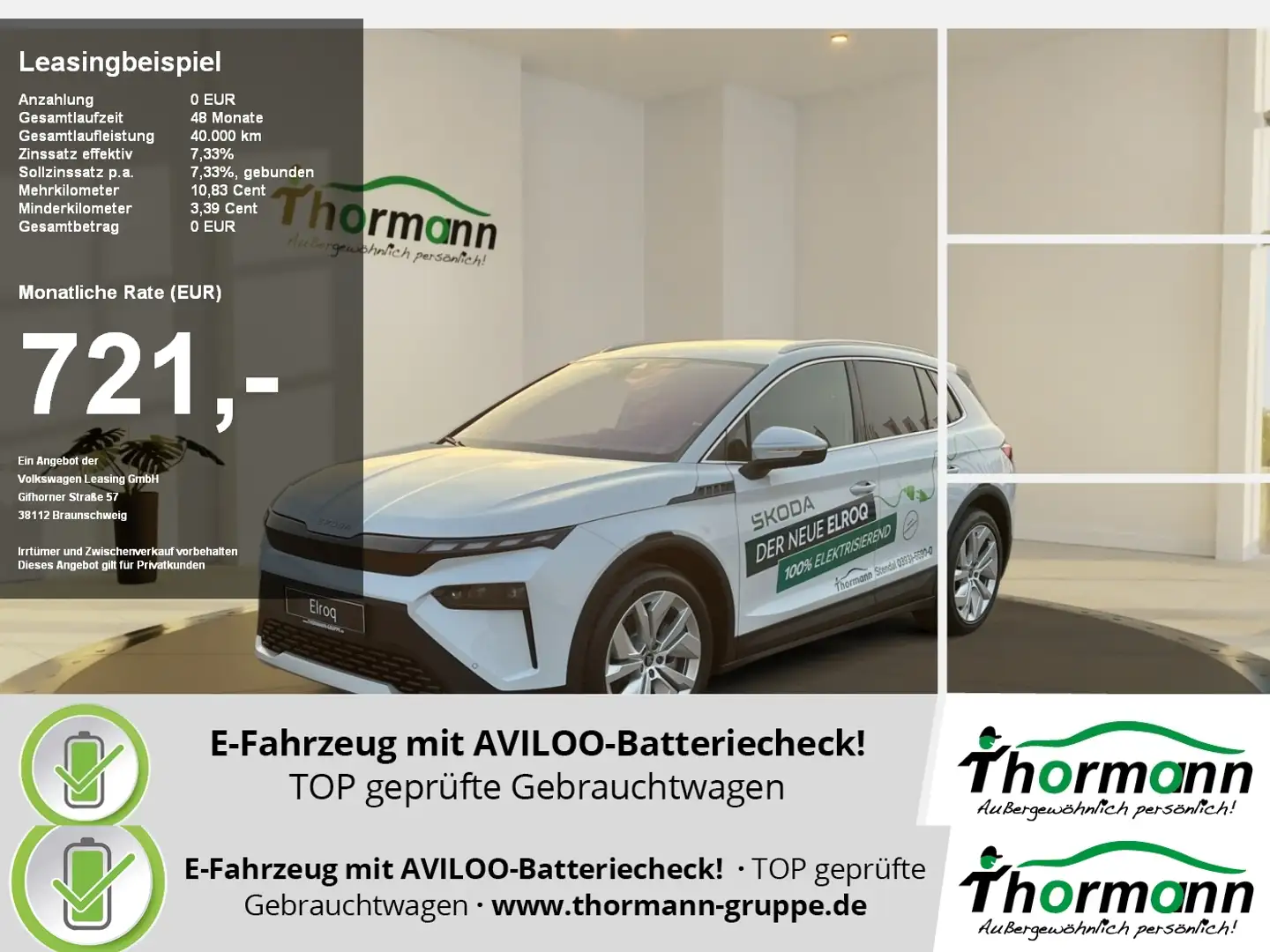 Skoda Elroq Alpha 82 kWh KLIMA ACC Kamera 360GRAD Wit - 1