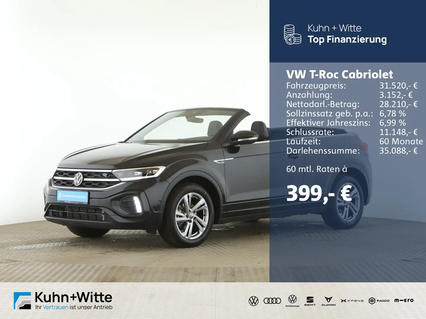 Volkswagen T-Roc 1.5 TSI R-Line *IQ.Drive*AHK*ACC Zwart - 1