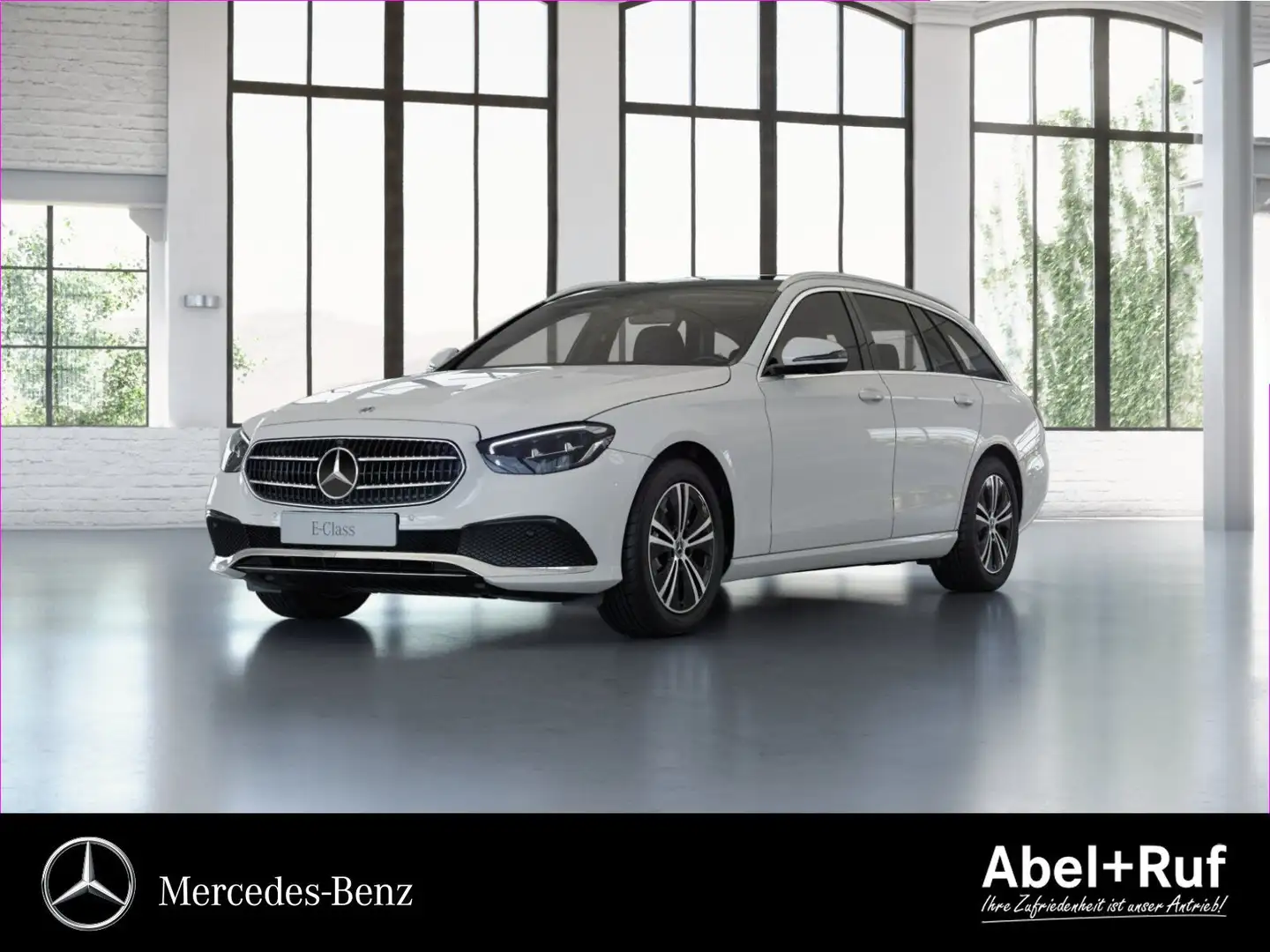 Mercedes-Benz E 220 d T AVANTGARDE+Burm+Pano+TotW+StHz+AHK+360 White - 1