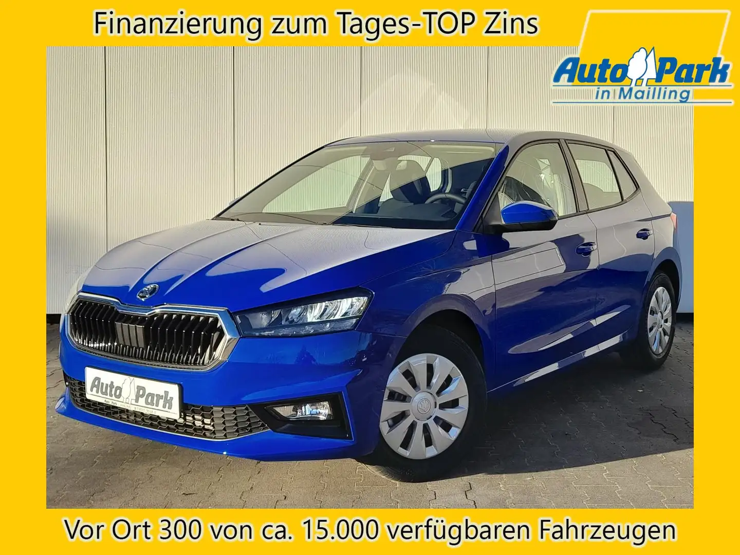 Skoda Fabia 1.0 TSI Selection NAVI/APP~LED~SHZ~PDC~GRA Bleu - 1