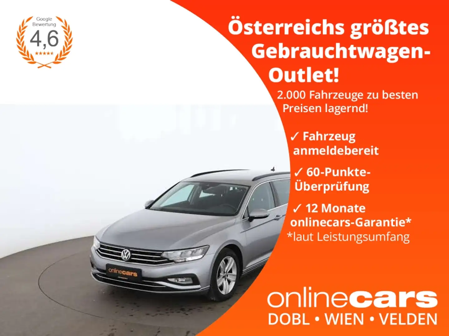 Volkswagen Passat Variant 2.0 TDI Business Aut LED RADAR Silber - 1