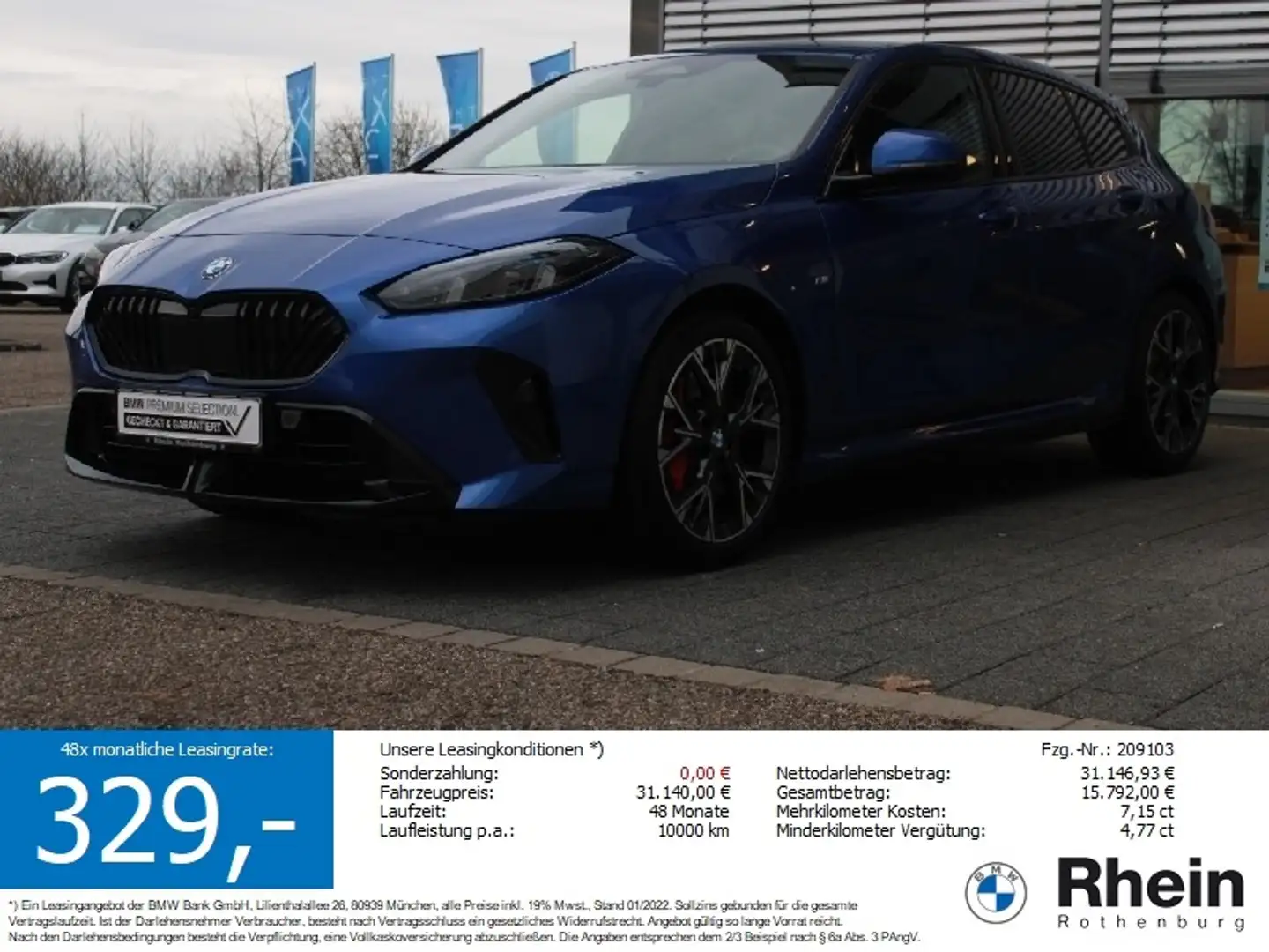BMW 120 M Sport pro Navi LED Harman DAB Kamera SH Bleu - 1