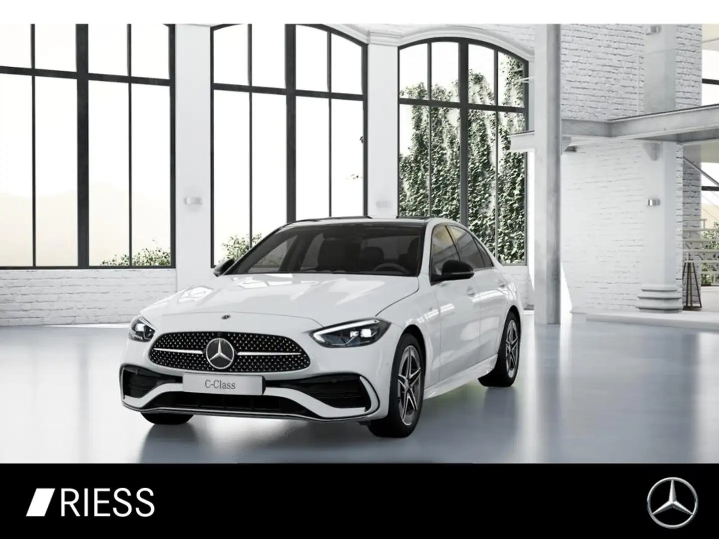 Mercedes-Benz C 300 de AMG Sport Night Distr Pano AHK 360 18" Weiß - 1