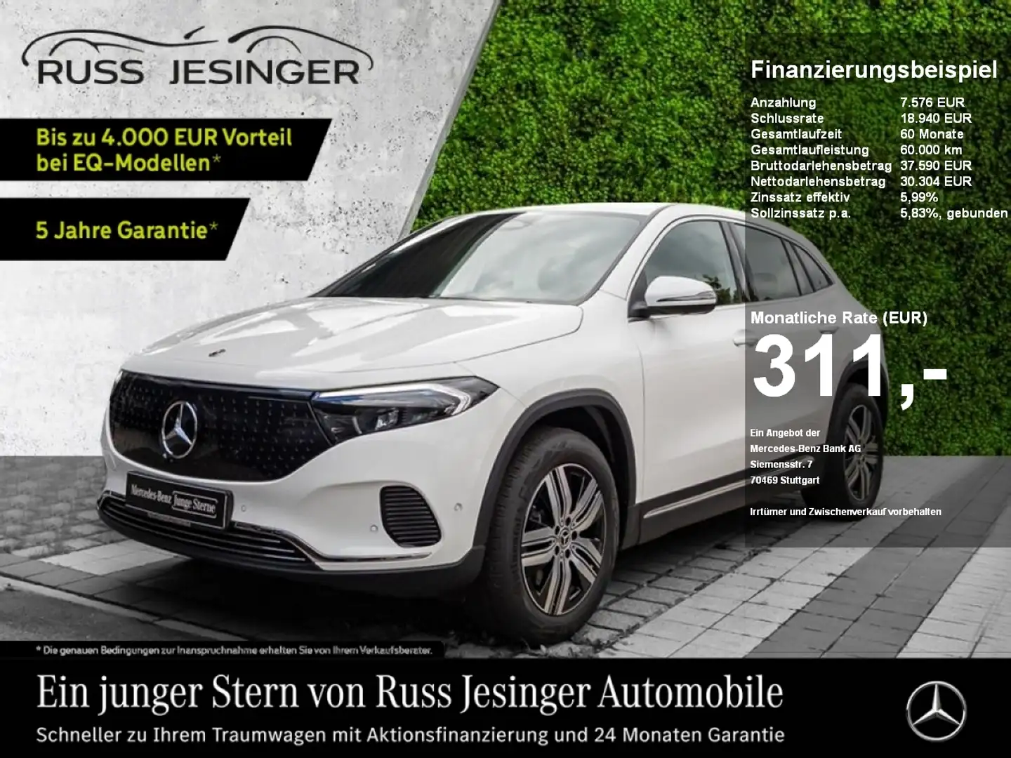 Mercedes-Benz EQA 350 4M Progressive *AHK*360*Distr*TotW*LED* Weiß - 1