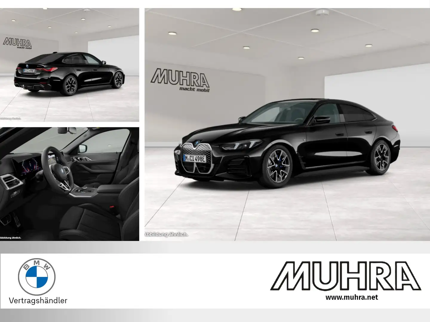BMW i4 eDrive40 18" M Sportpaket DA/PA AHK Glasdach Schwarz - 1