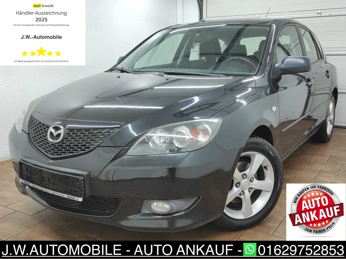 Mazda 3 1.6 SPORT COMFORT KLIMAA ALLWETTER MP3 ESP EURO-4 Schwarz - 1