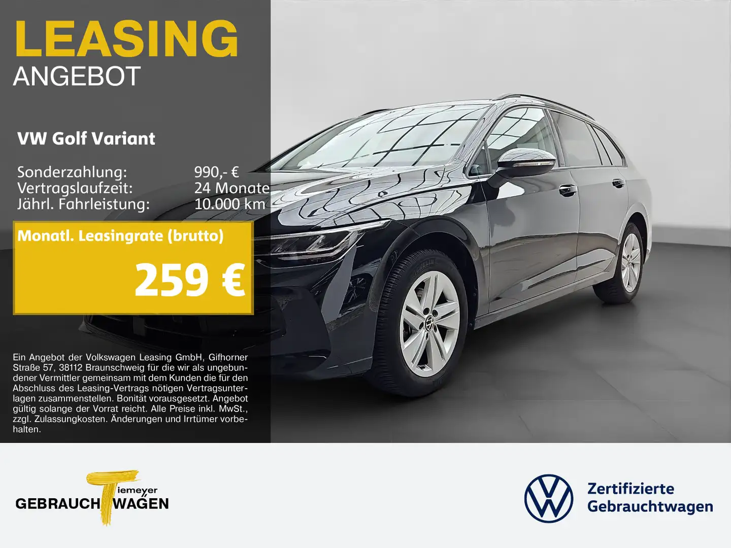 Volkswagen Golf Variant 1.5 eTSI LIFE STHZG KAMERA 4xSITZH Schwarz - 1
