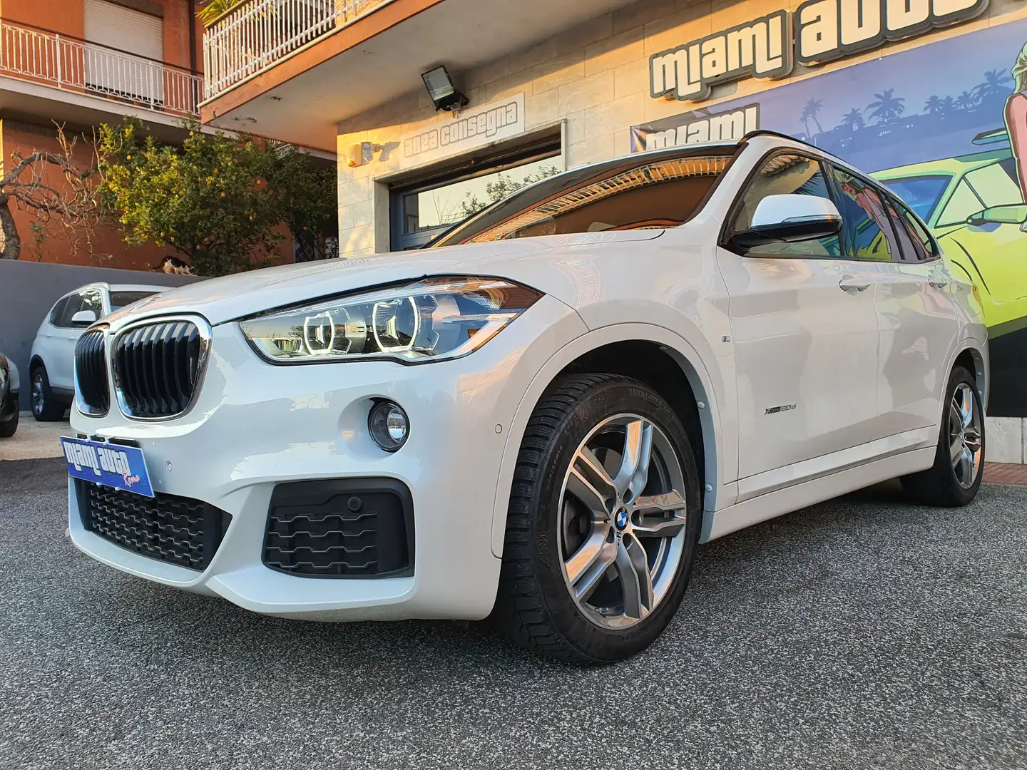 BMW X1 X-drive 20d Msport Aut. UNIPR TAGL UFF NAV LED Bianco - 2