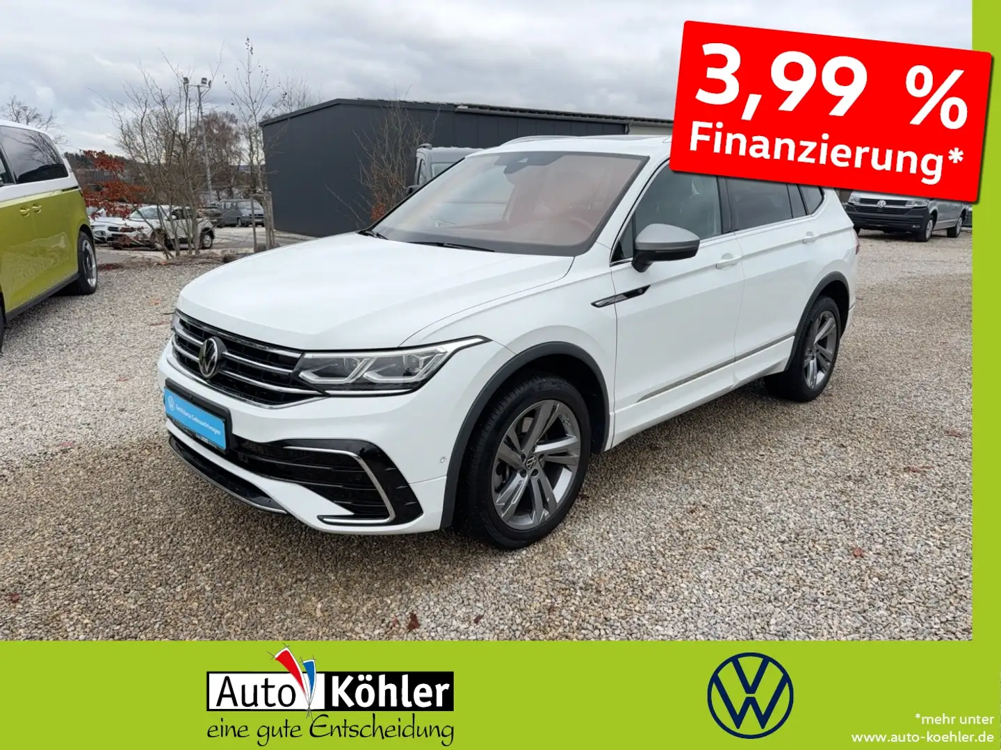 Volkswagen Tiguan Allspace R-Line TDi H&K / DCC-Fahrwerk Weiß - 1