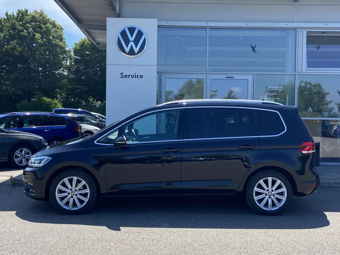 Volkswagen Touran 2.0 TDI DSG HIGHLINE 7-SITZER NAVI+LED+17 Schwarz - 2