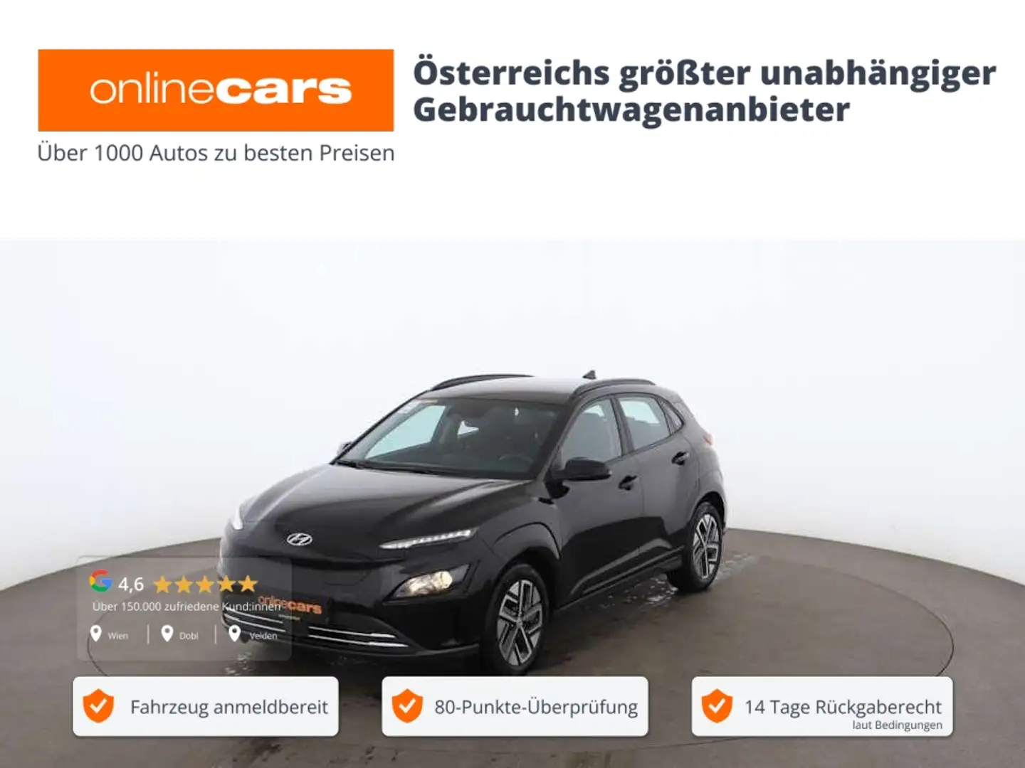 Hyundai KONA Select Elektro 64kWh Aut RADAR SITZHZG R-CAM Schwarz - 1
