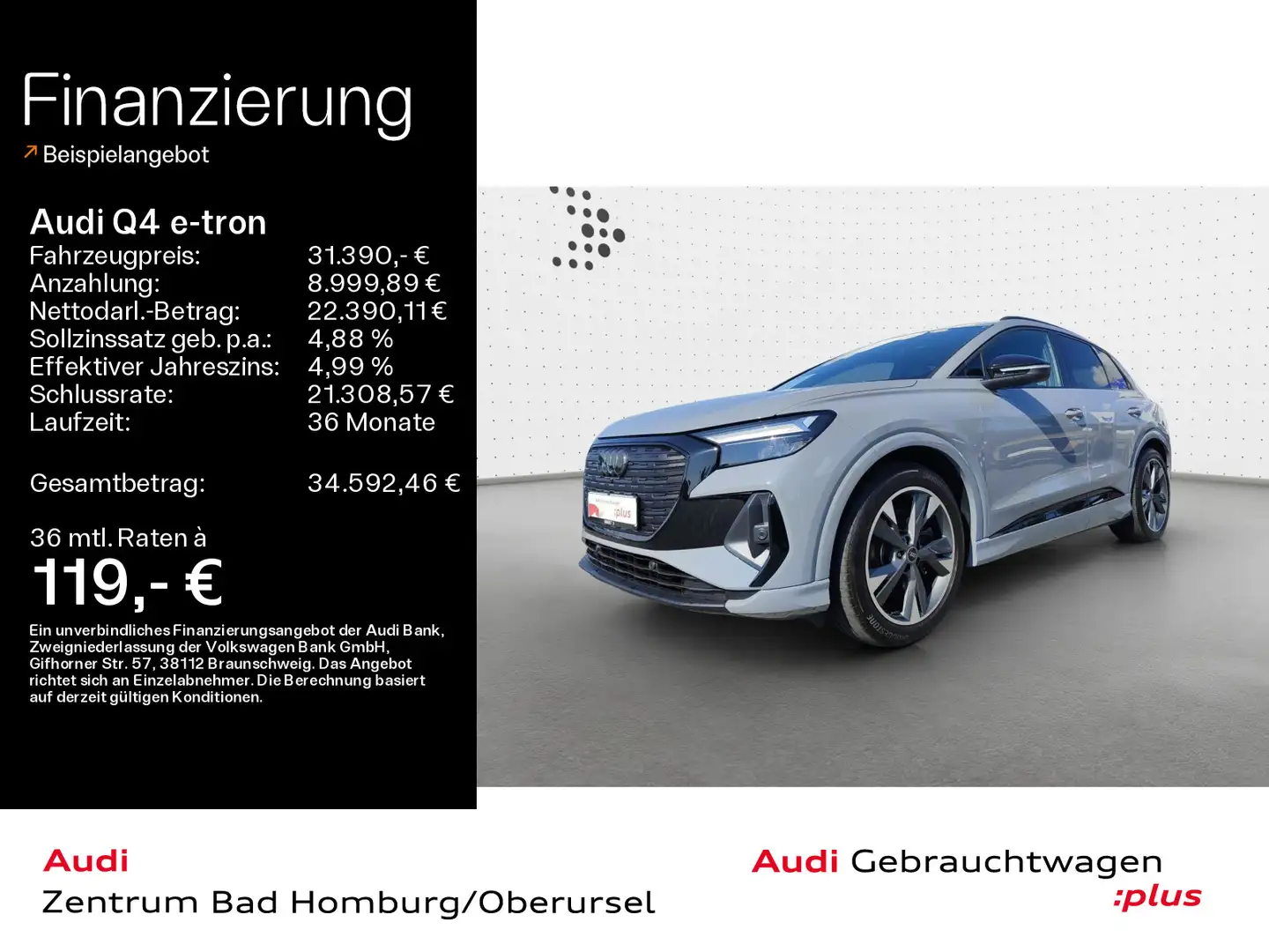 Audi Q4 e-tron 40*S line*Optikpaket*SONOS*Navi*Audi c Grau - 1