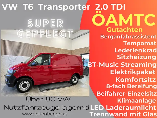 Volkswagen T6 Transporter T6 Kastenwagen KR 2,0 TDI BMT Sitzheizung, Berg...