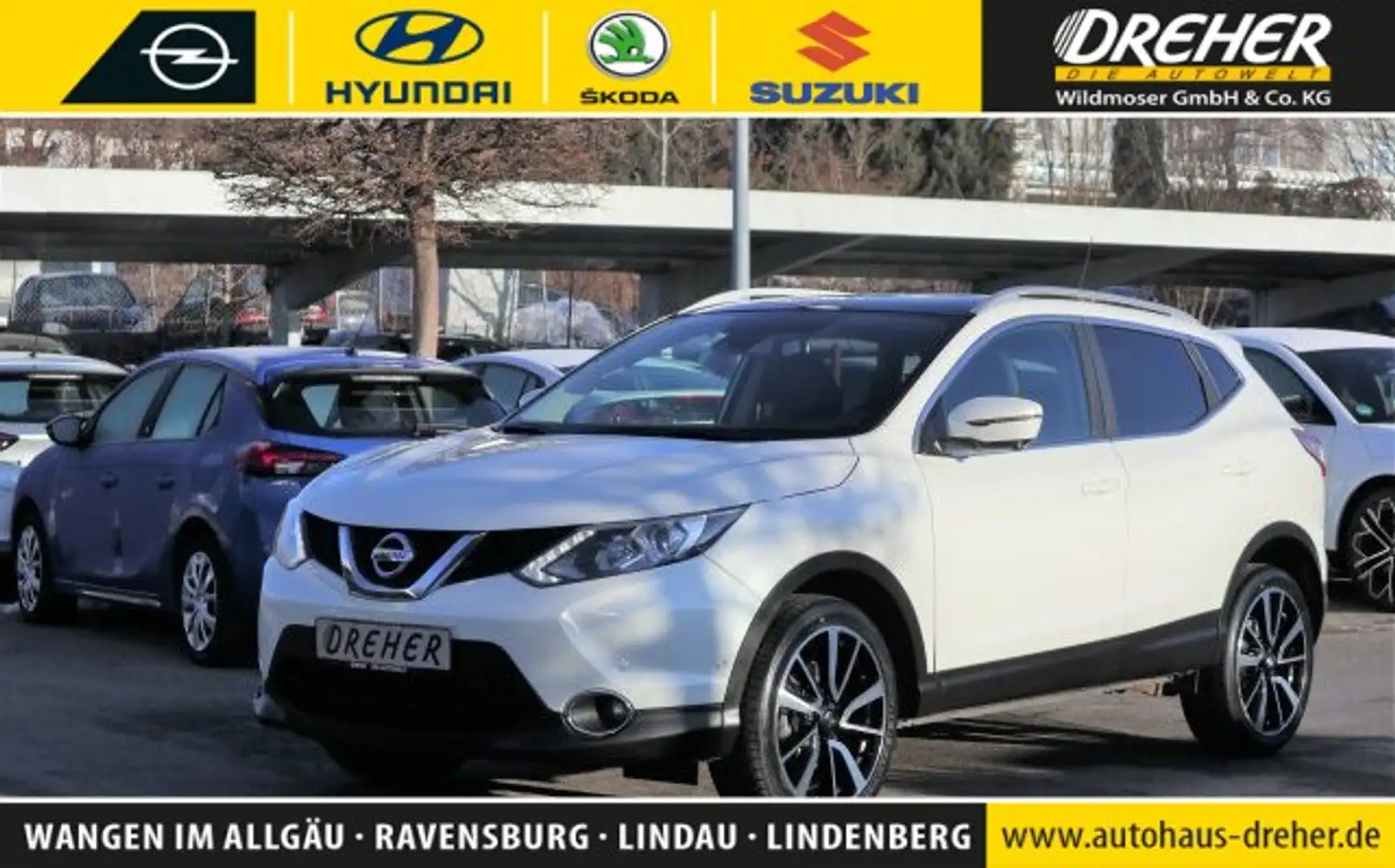 Nissan Qashqai Qashqai 1.6 DIG-T Tekna 4x2 Pano.-Dach/Klima/LED Blanc - 1