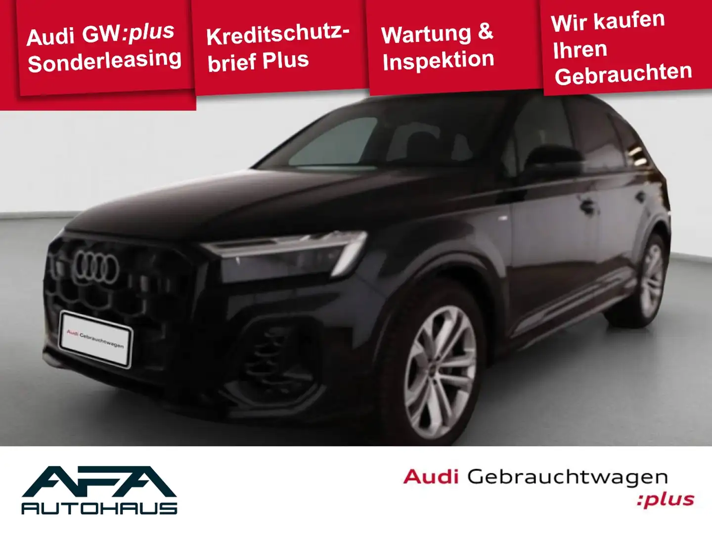 Audi Q7 55 TFSI qu. tiptr. S-Line*Luft*AHK*Pano*7Sitze Schwarz - 1