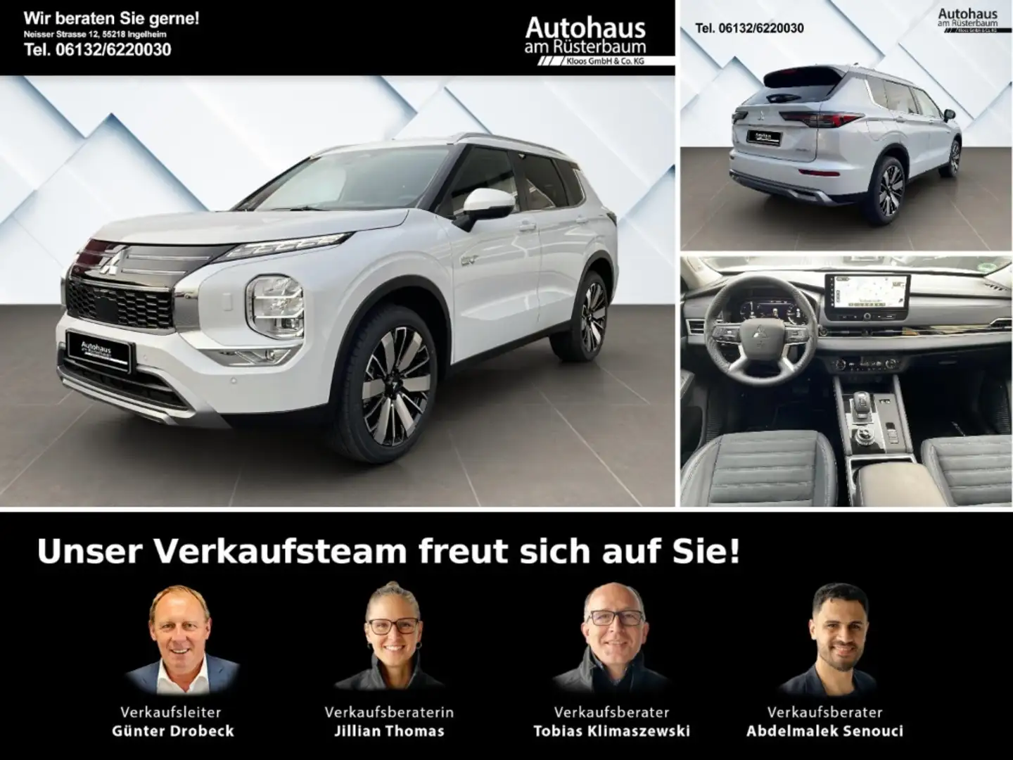 Mitsubishi Outlander PHEV 2.4L Intro Ed. HUD StandHZG Navi Leder Digita Weiß - 1