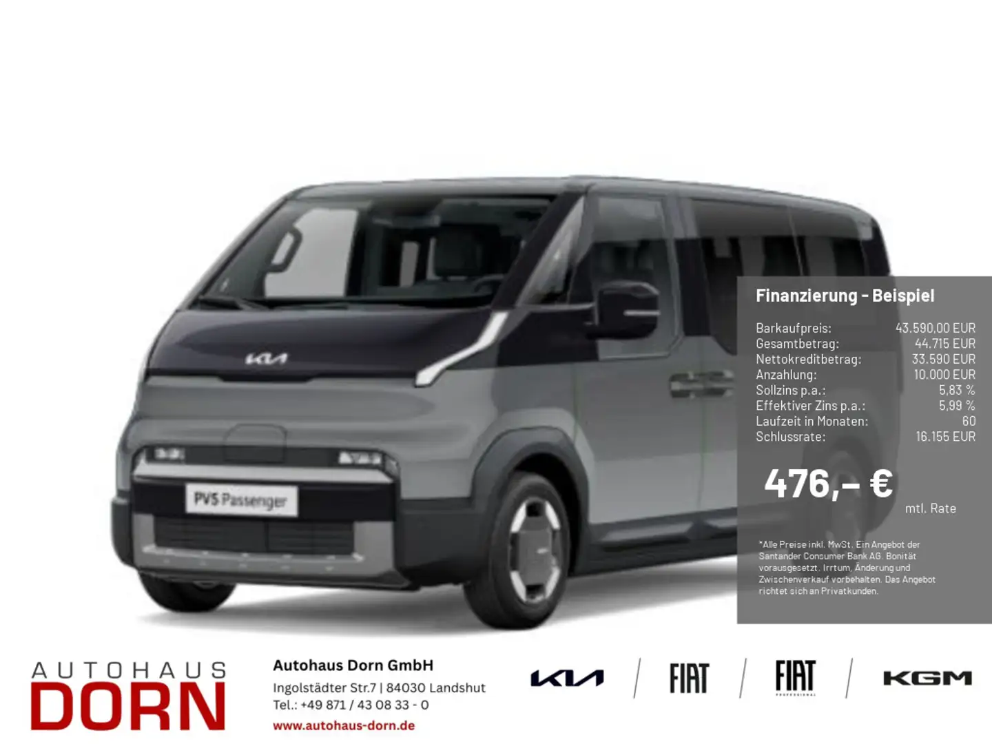 Kia PV5 Passenger Elite 71,2 kWh Szürke - 1