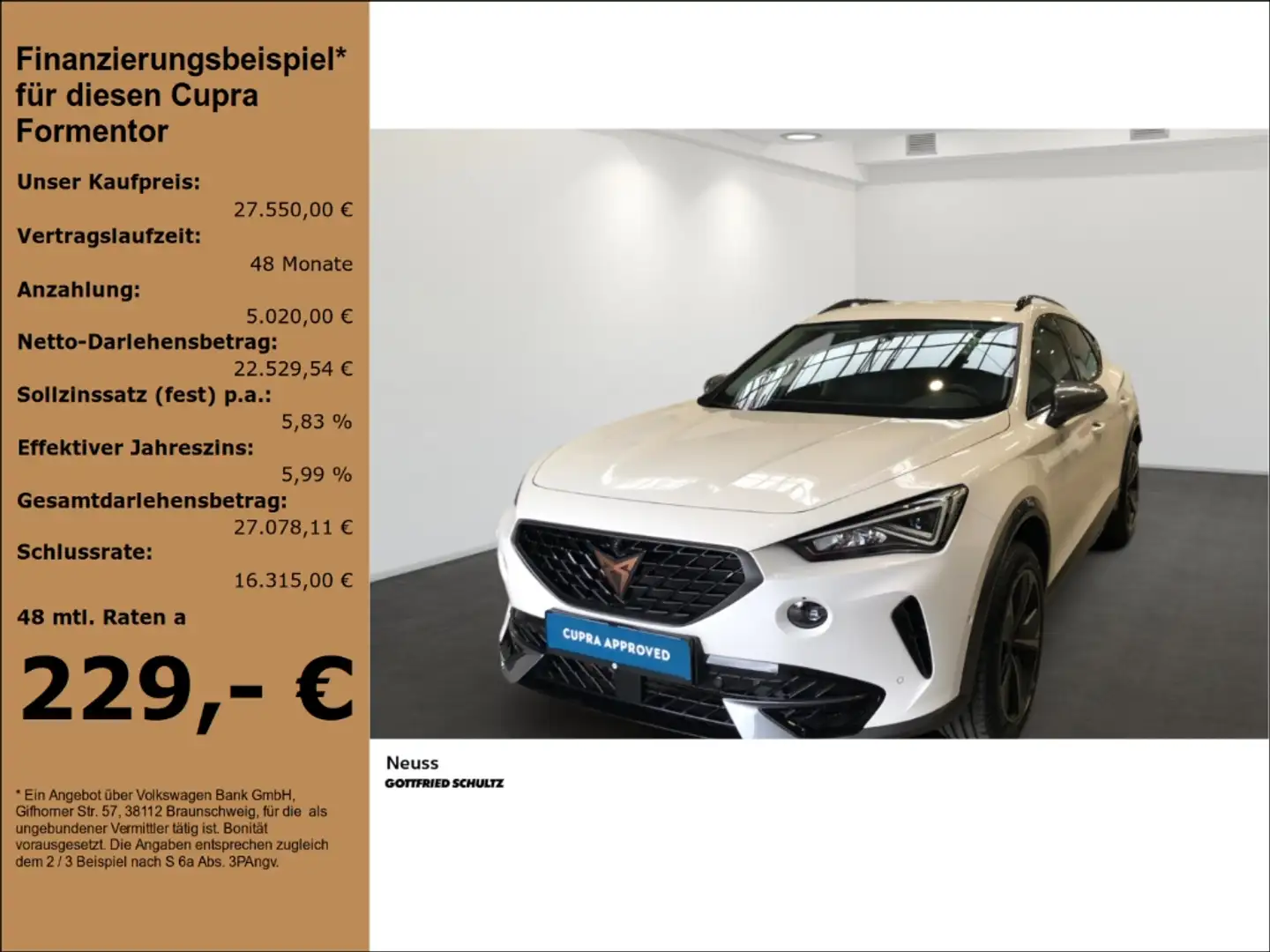 CUPRA Formentor TSI DSG LED SITZHEIZUNG EINPARKHILFE CARPLAY Weiß - 1