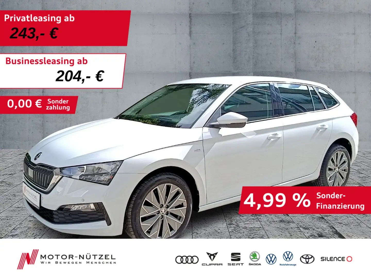 Skoda Scala 1.0 TSI TOUR 5JG+LED+APP+GRA+SHZ+PDC+NSW Weiß - 1