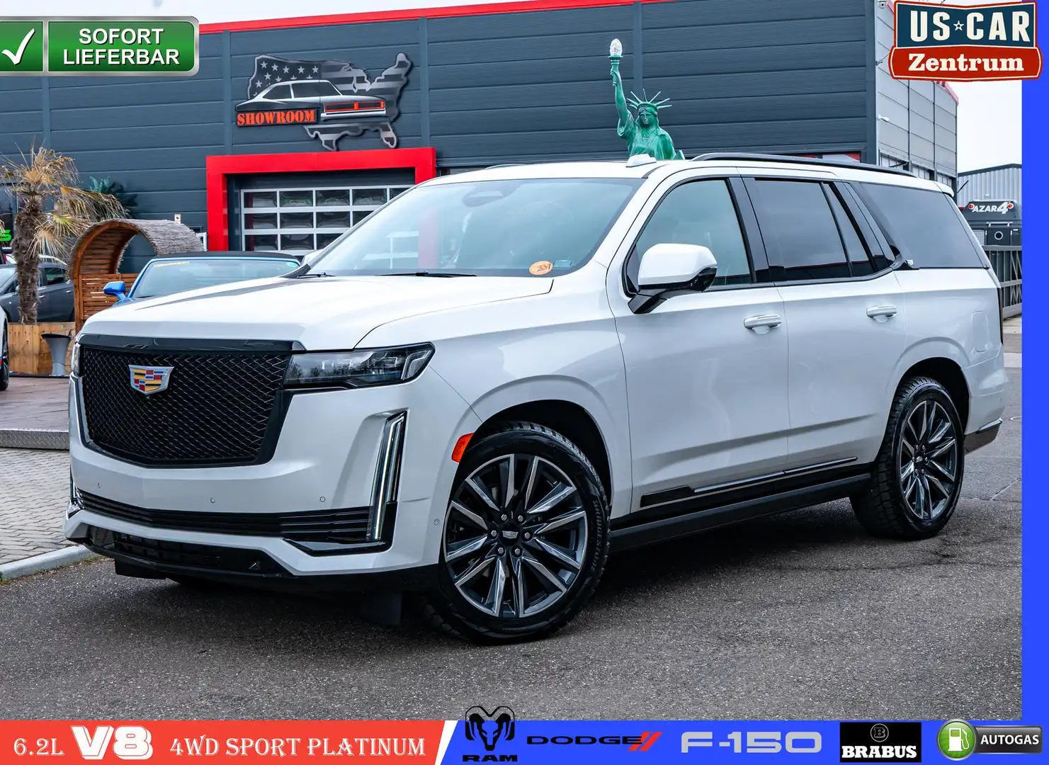 Cadillac Escalade 6,2l Sport Platinum,Nachtsicht,Luft,LPG Білий - 1