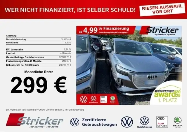 Audi e-tron 40 299,-ohne Anzahlung Navi Wärmepumpe Kam