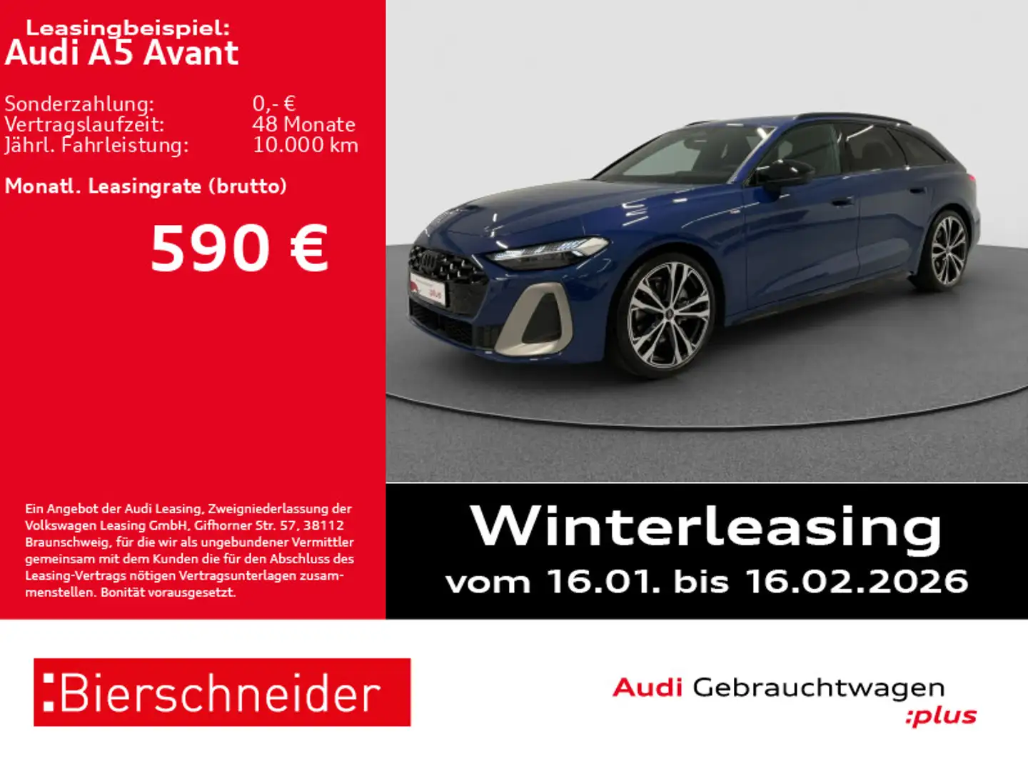 Audi A5 A5 Av TFSI S-Line edition one 20 AHK MA Blau - 1