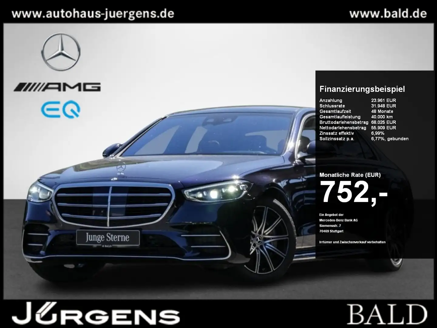 Mercedes-Benz S 580 e 4M AMG/Digital/Pano/Burm3D/360/Memo/20" Bleu - 1