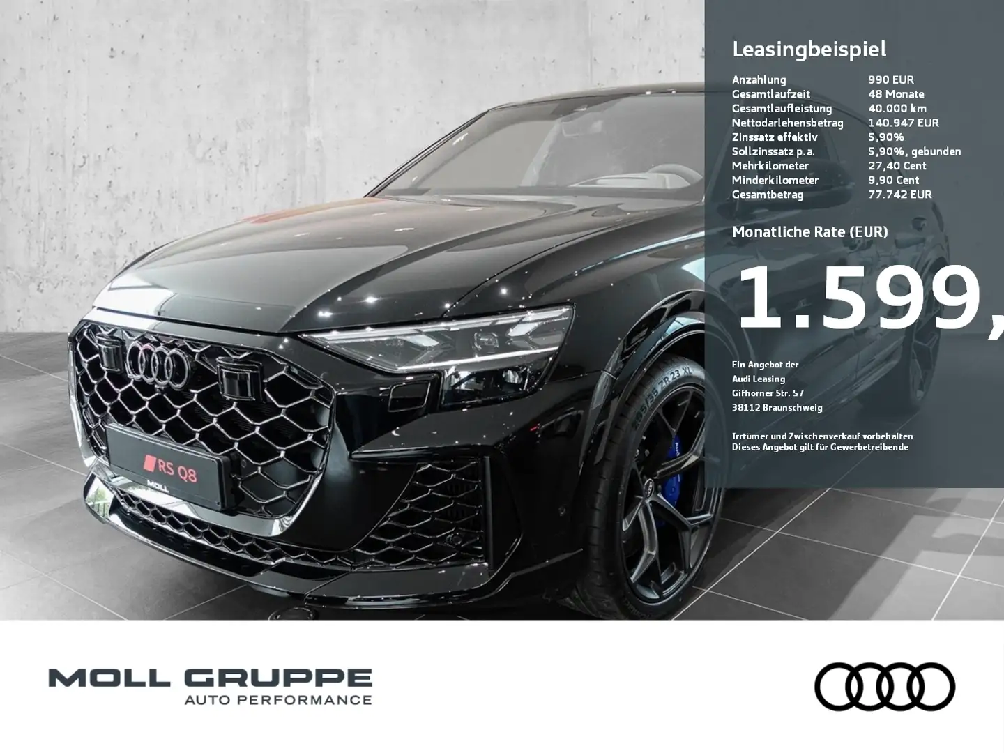 Audi RS Q8 SUV performance 471 kW tiptronic MATRIX LM Negro - 1