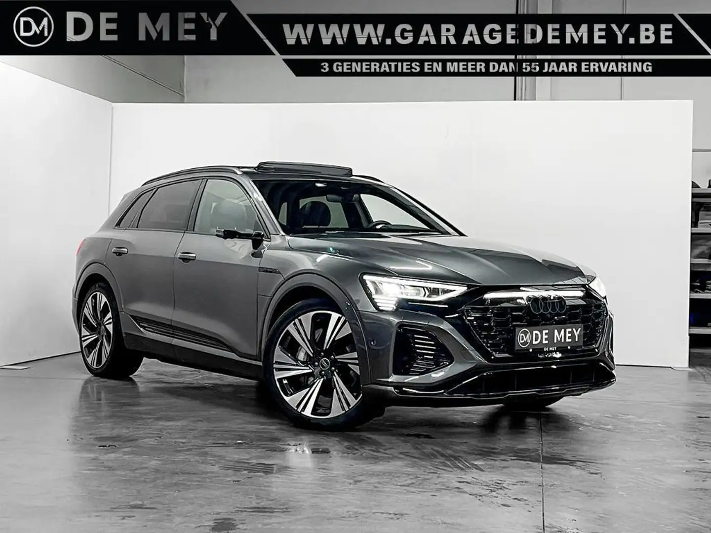Audi Q8 e-tron 106 kWh 55 Quattro S line / Pano / Luchtvering / 360° Cam / Carplay / Keyless Gris - 1