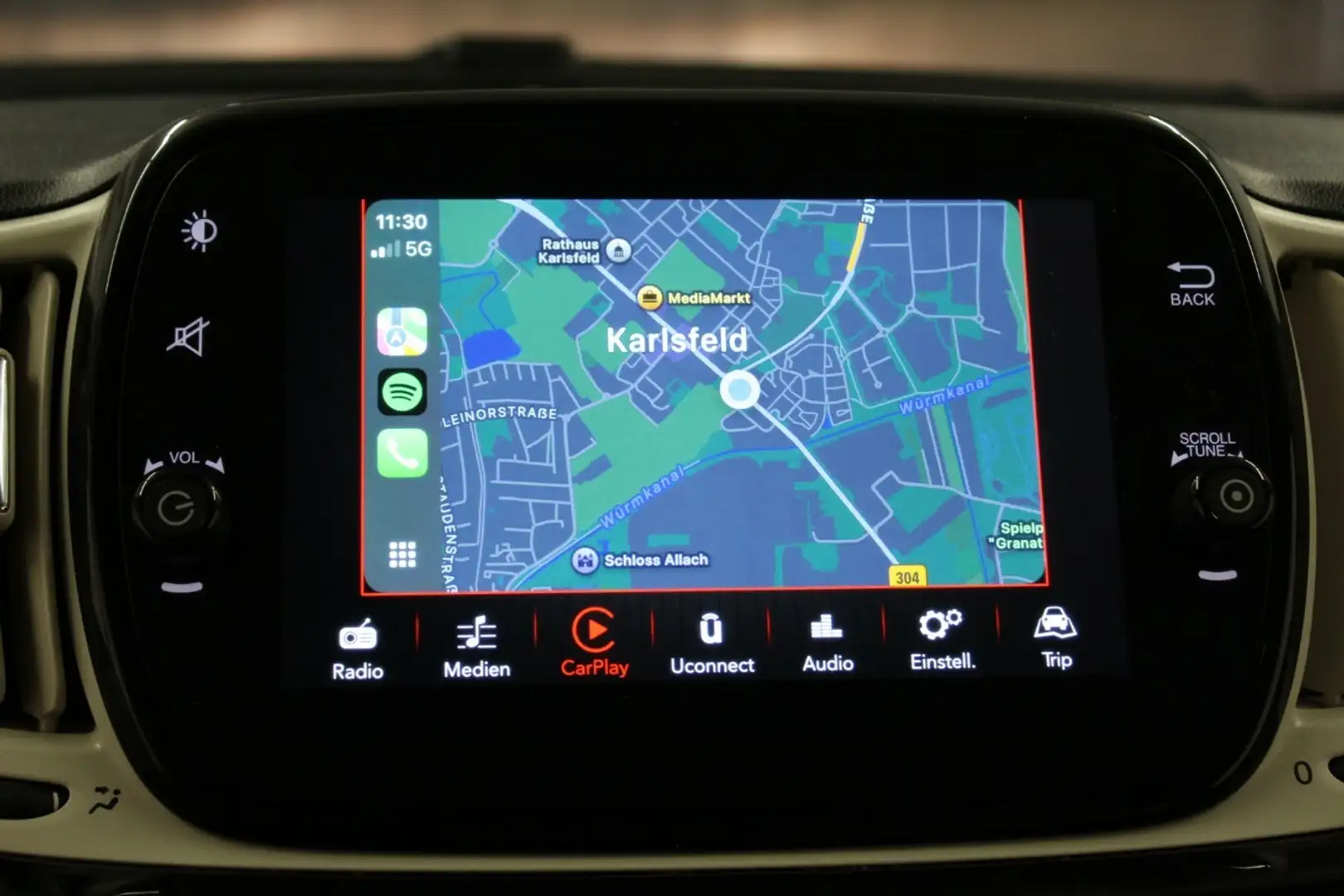 Fiat 500C 1.2 Lounge Dualogic Apple+PDC Schwarz - 2