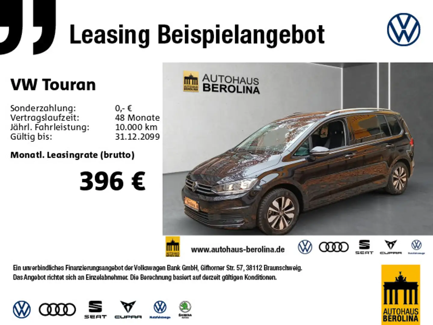 Volkswagen Touran 1.5 TSI Goal DSG *7-Sitzer*ACC*R-CAM*SHZ* Schwarz - 1