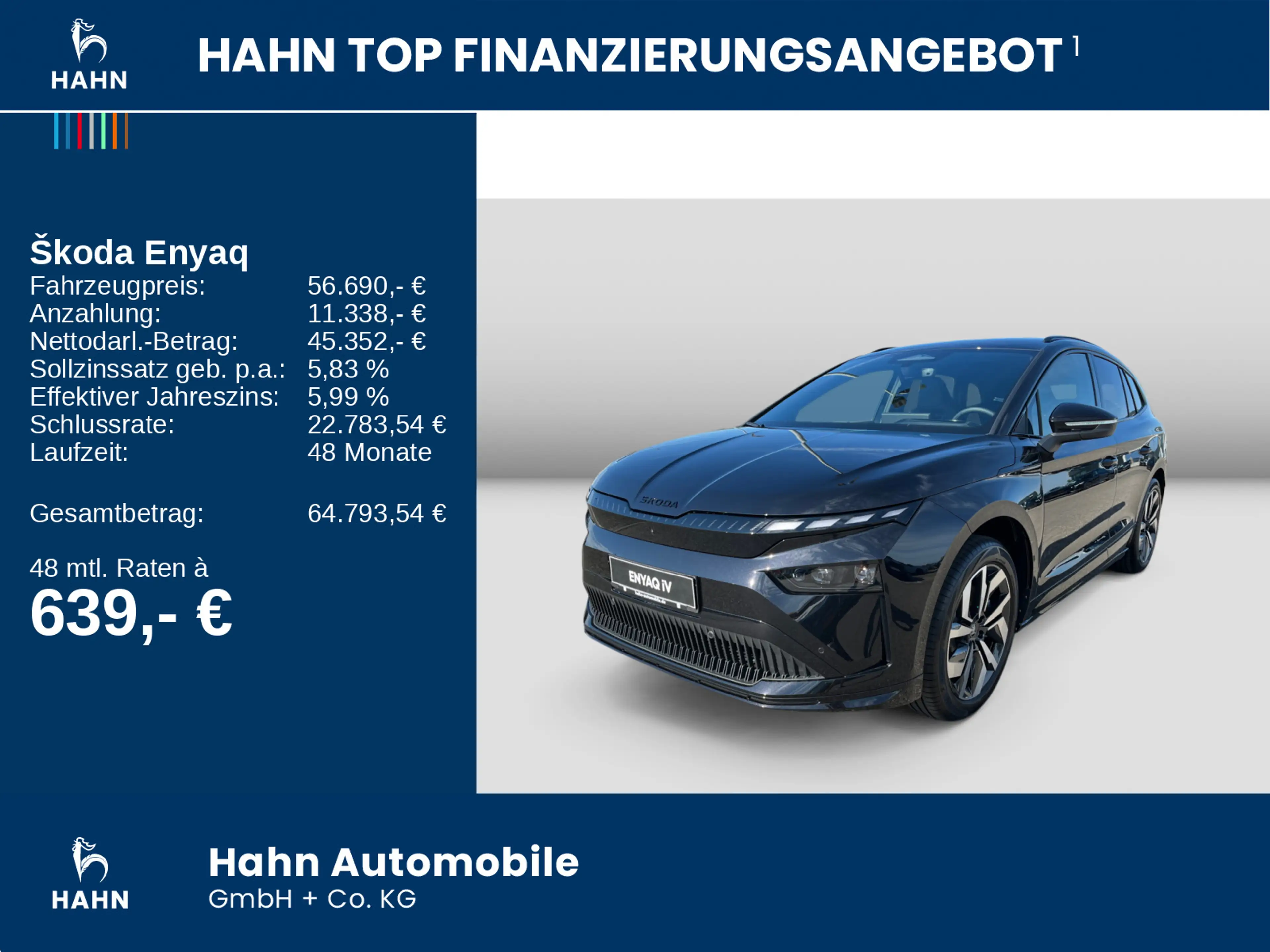 Skoda Enyaq Sportline 85 Advanced HuD Canton 360° AHK — photo 2