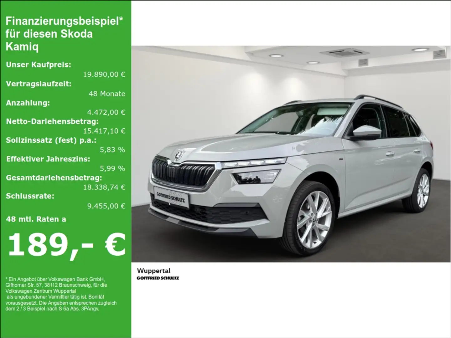Skoda Kamiq 1.0 TSI Clever LED ACC SHZ PDC Grau - 1