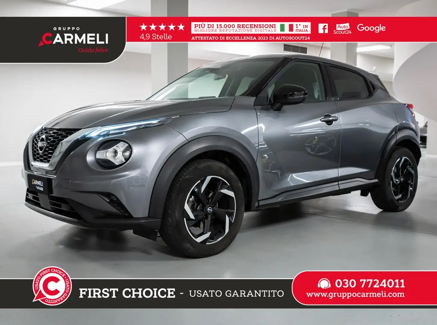 Nissan Juke 1.0 DIG-T 114 CV Acenta -UNICOPROPRIETARIO Grau - 1