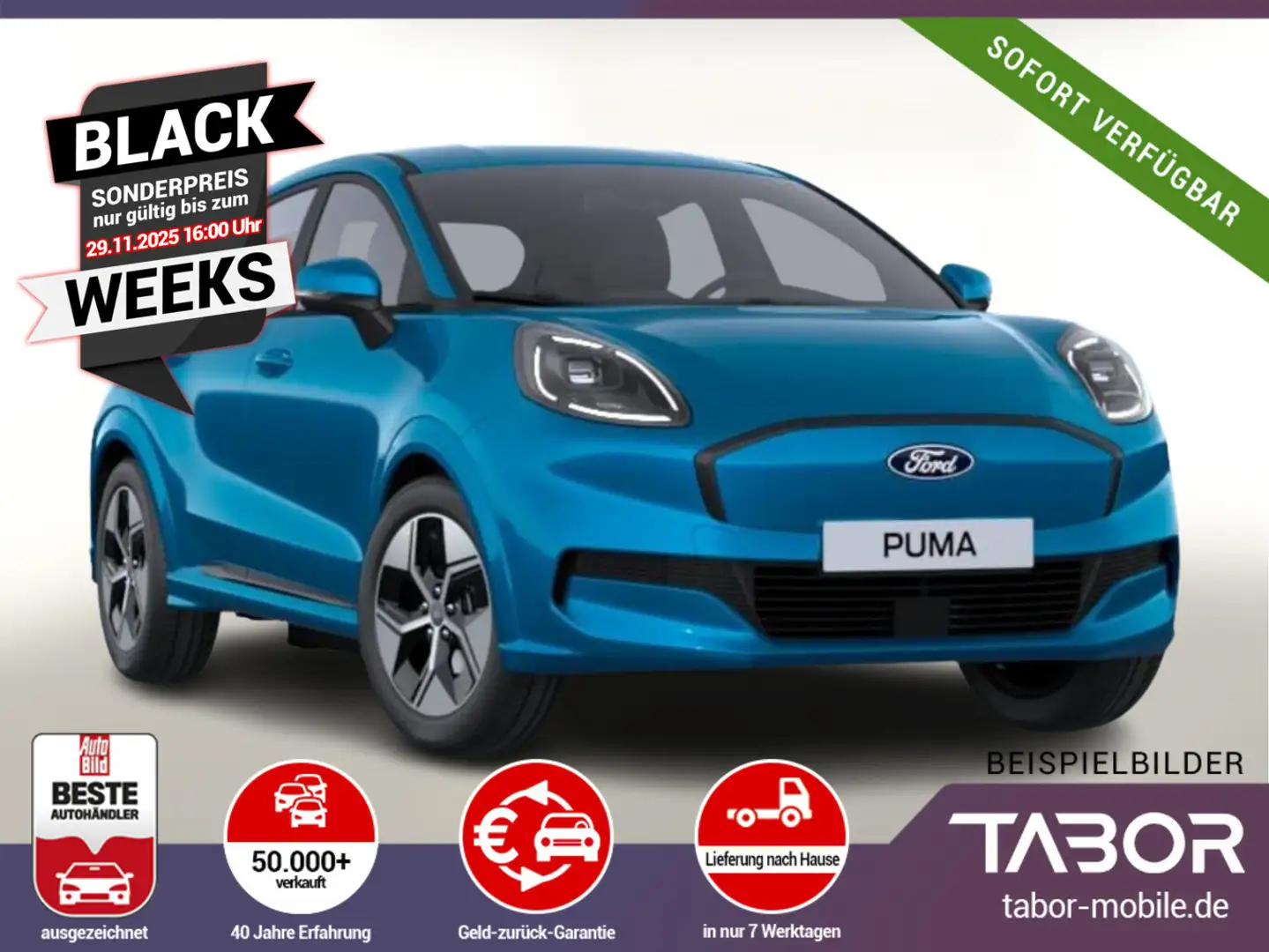 Ford Puma Gen-E Gen-E 43 kWh 168 WinterP LED Nav UVP-32%* Blauw - 1