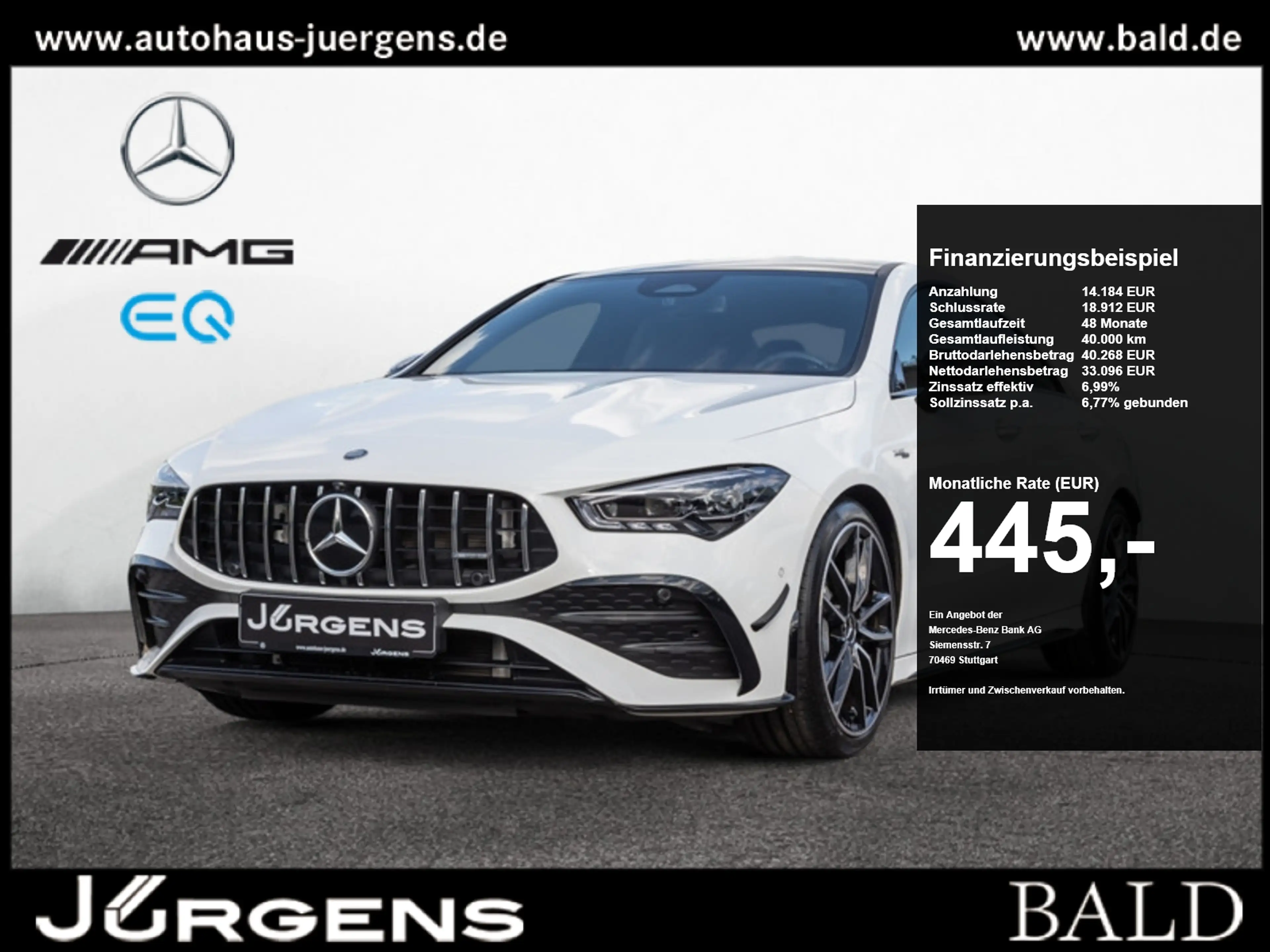 Mercedes-Benz CLA 35 AMG 4M Coupé Aero-Plus/Pano/Night/360/MLB