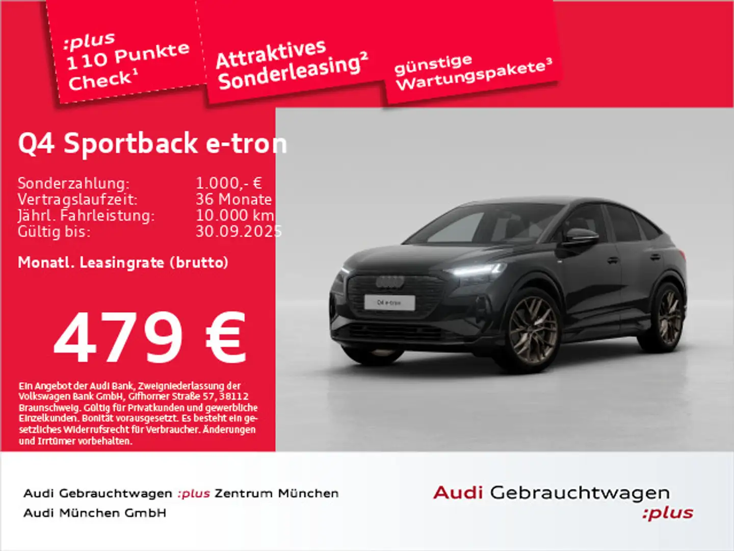 Audi Q4 e-tron 45 S line Edition 21"Zoll/AH Schwarz - 1