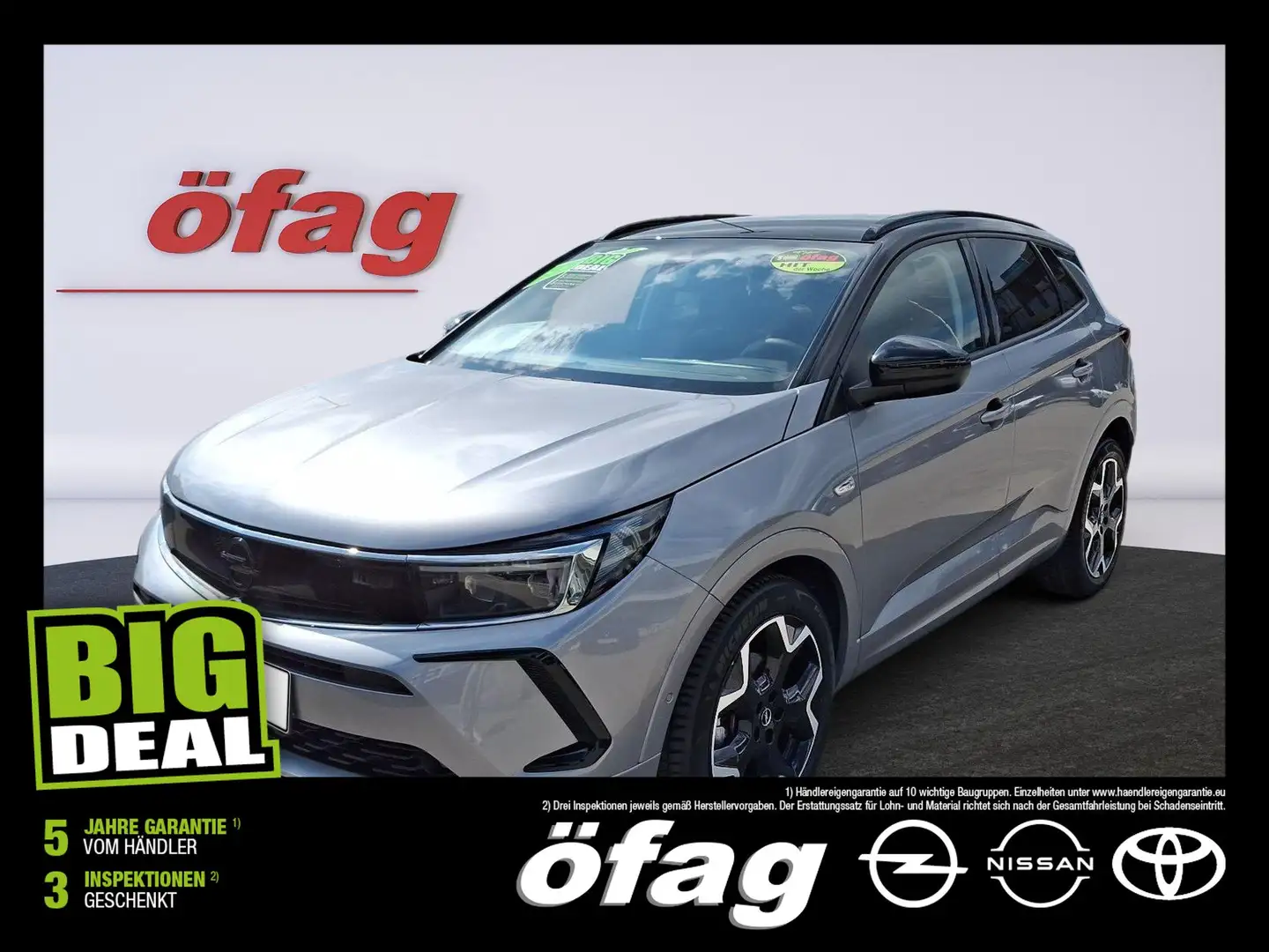 Opel Grandland 1.2 Ultimate ACC+AHK+Alcantara+LED Grau - 1