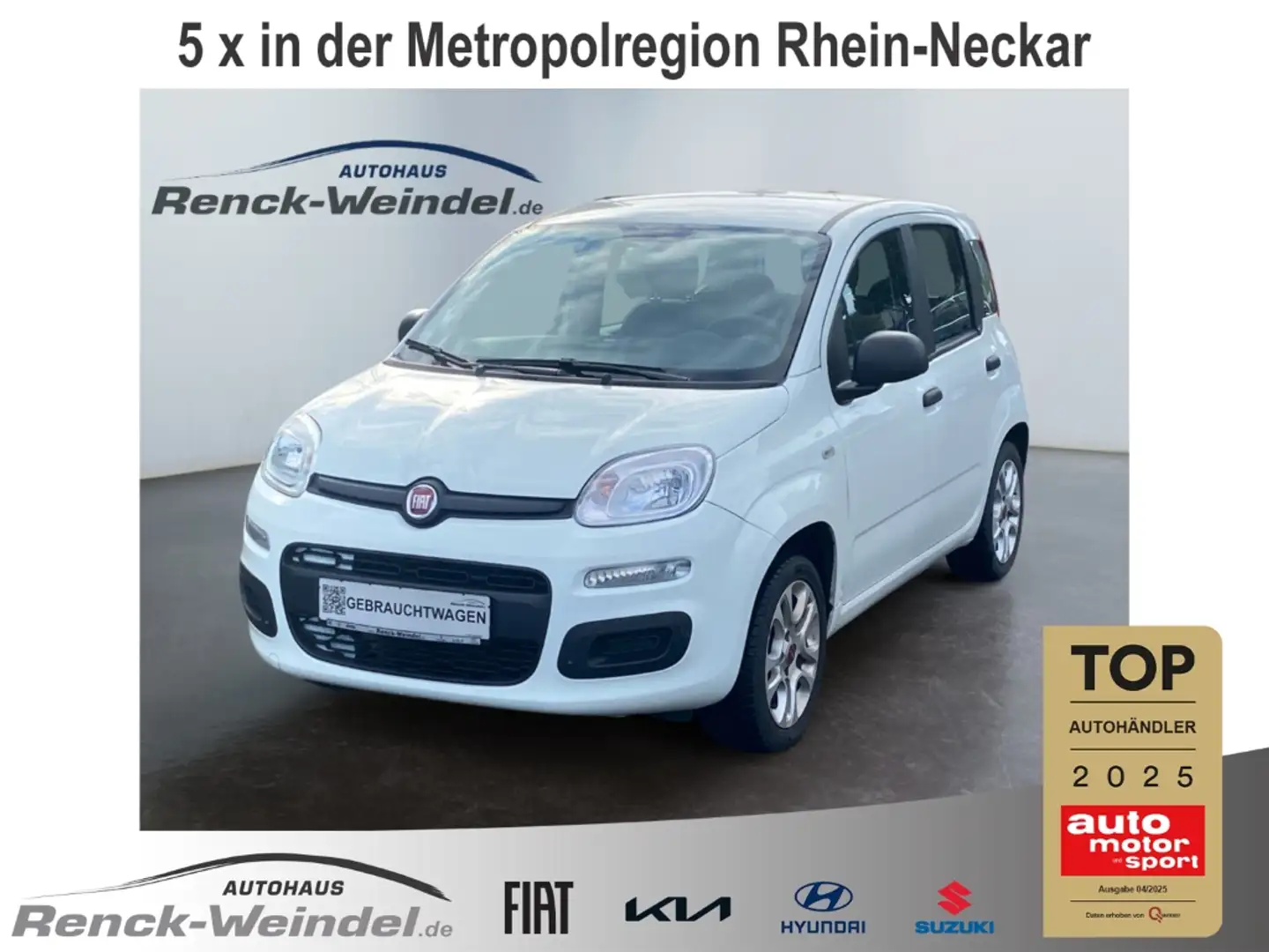 Fiat Panda 0.9 TwinAir Klima 1.Hd PDC Start-Stop Alufelgen Ko Weiß - 1