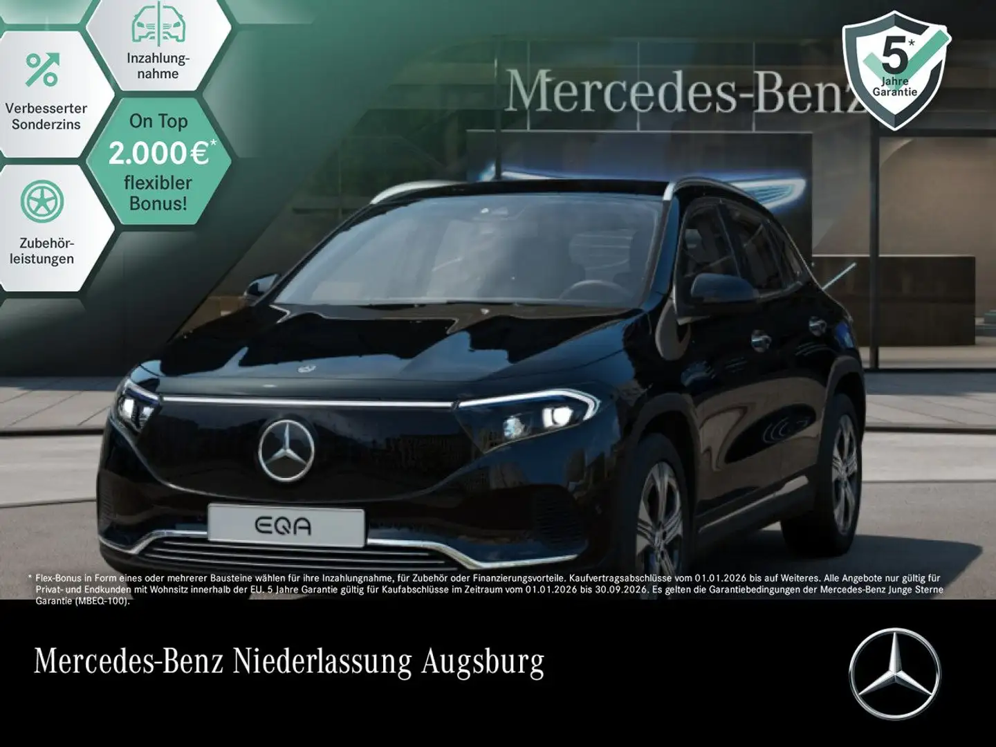 Mercedes-Benz EQA 250 PROG+PLUS-PAKET+KAMERA+MEMORY+KEYLESS+SPUR Schwarz - 1