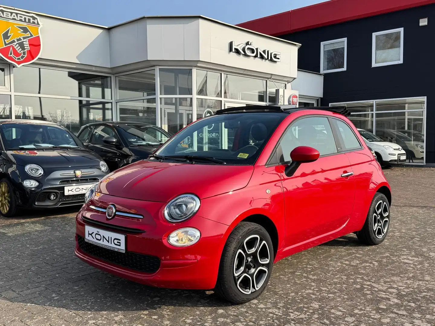 Fiat 500C Cabrio 1.0 CLUB KLIMA*CARPLAY*TEMPOMAT*PDC Rot - 1