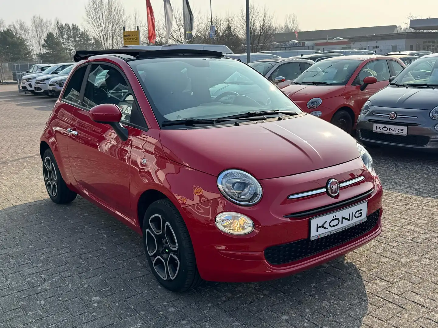 Fiat 500C Cabrio 1.0 CLUB KLIMA*CARPLAY*TEMPOMAT*PDC Rot - 2