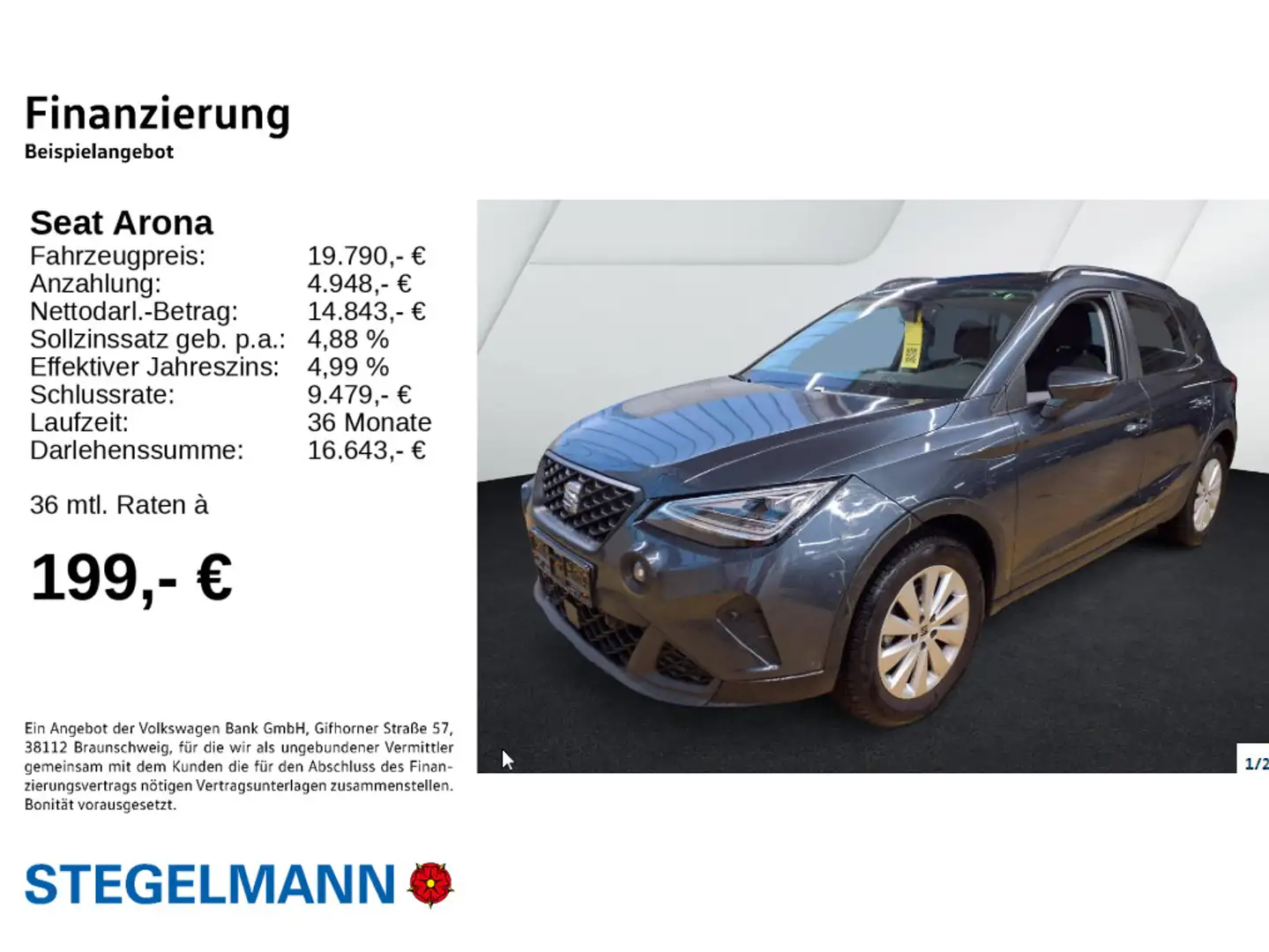 SEAT Arona 1.0 TSI Style *Navi*LED*Kamera* Grijs - 2