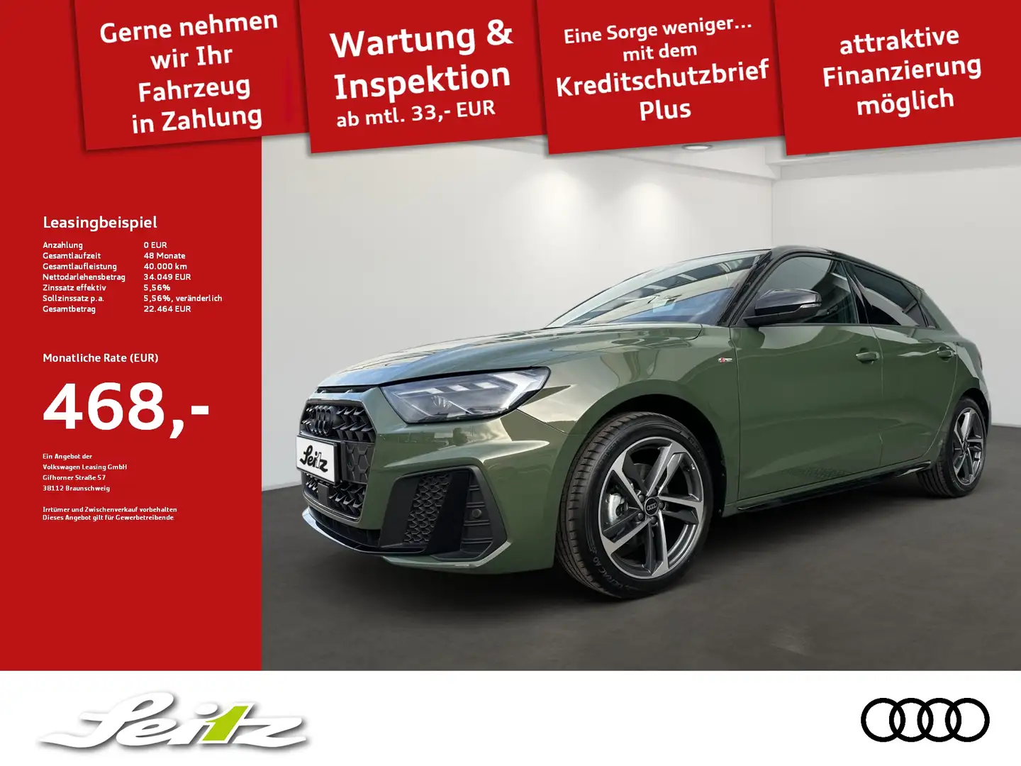 Audi A1 Sportback 35 TFSI S line *APPCON*KAMERA* Grün - 1