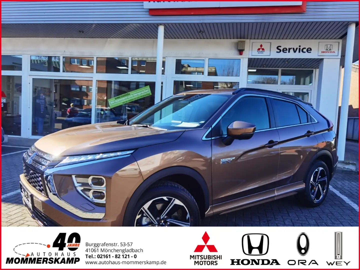 Mitsubishi Eclipse Cross PHEV 2,4 Select+vorrätig+Allwetterreifen+Teilleder Marrone - 1