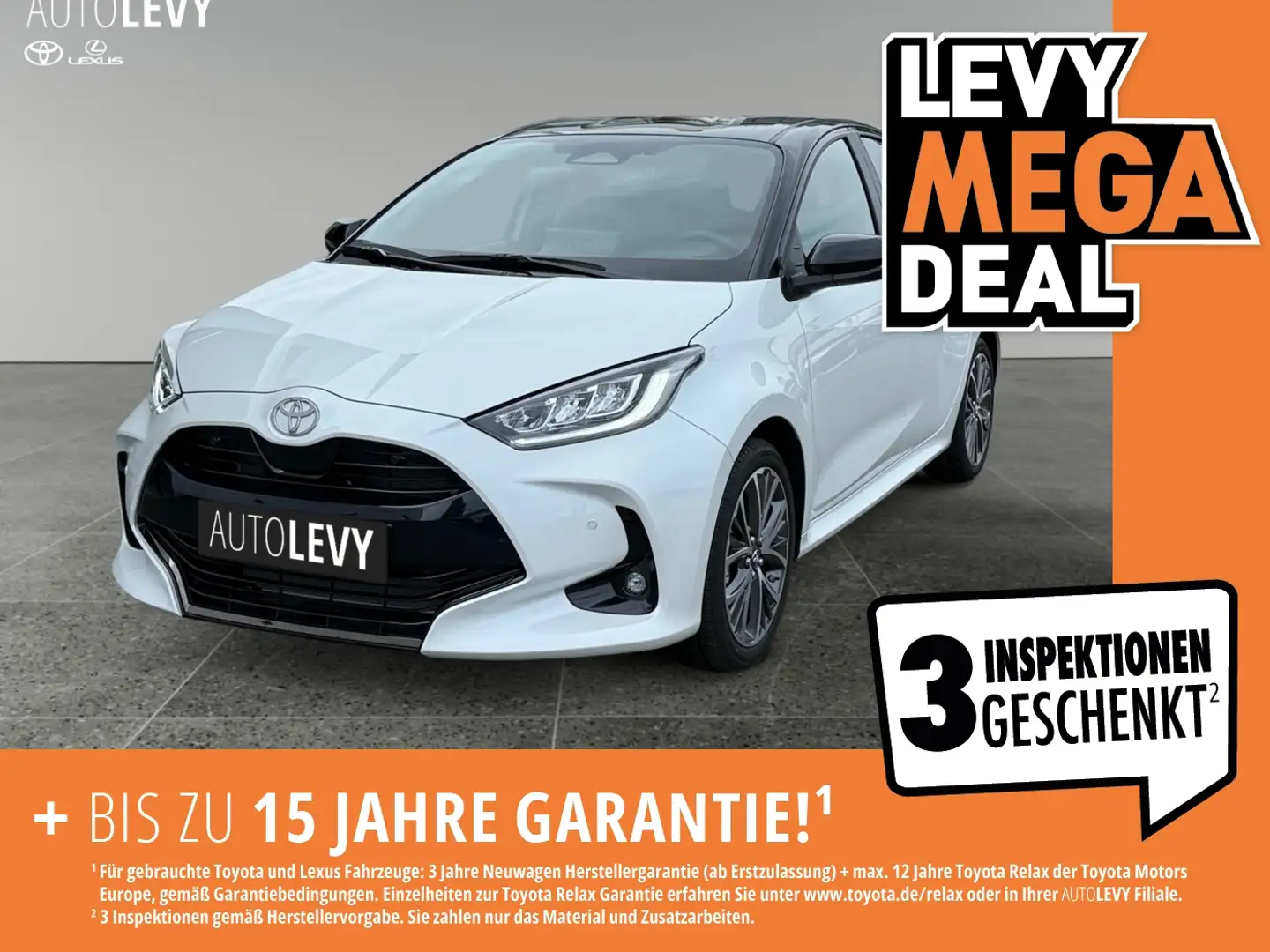 Toyota Yaris 1.5 Style Plus SOFORT+SHZ+PDC+Totwinkel+uvm Wit - 1
