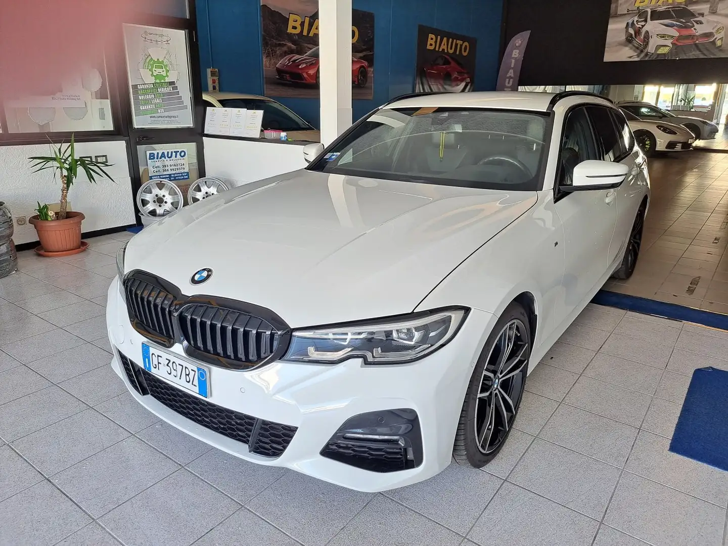 BMW 320 G21 Touring mhev 48V Msport auto *NAVI*19" Bianco - 1